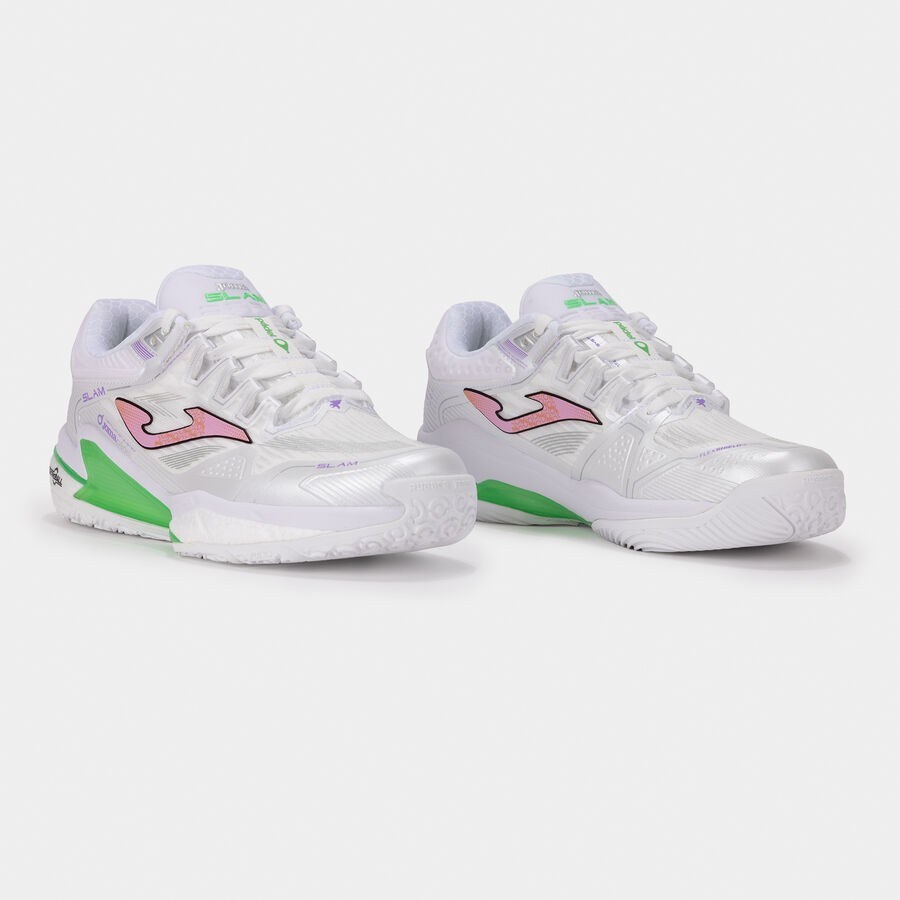 Joma Slam Kadın Beyaz Sert Kort Tenis & Padel Ayakkabısı TSLALS2502OM