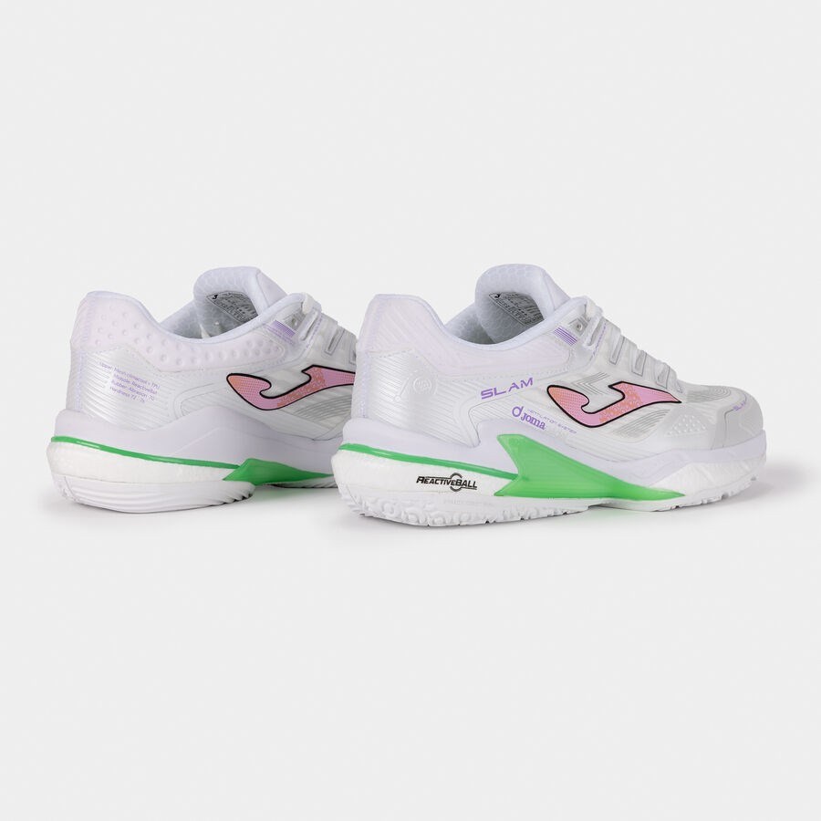 Joma Slam Kadın Beyaz Sert Kort Tenis & Padel Ayakkabısı TSLALS2502OM