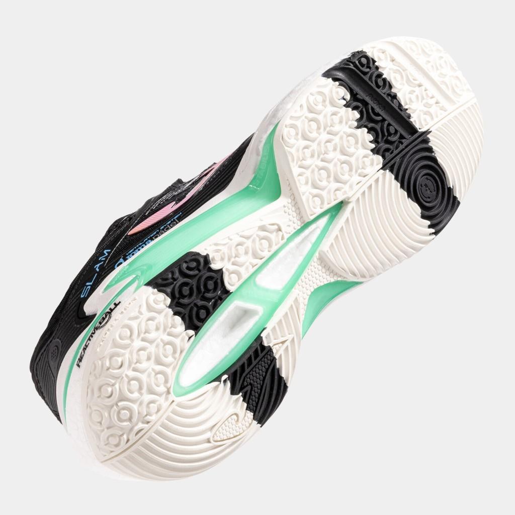 Joma Slam Kadın Siyah Toprak - Sert Kort Tenis & Padel Ayakkabısı TSLALS2502OM