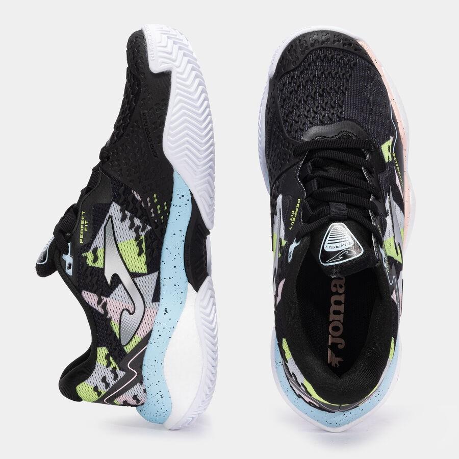 Joma Smash Kadın TSMALW2501C Toprak Kort Tenis & Padel Ayakkabısı - Siyah