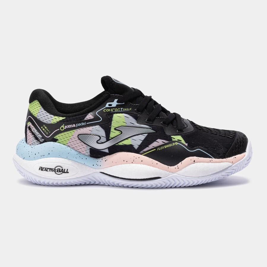 Joma Smash Kadın TSMALW2501C Toprak Kort Tenis & Padel Ayakkabısı - Siyah