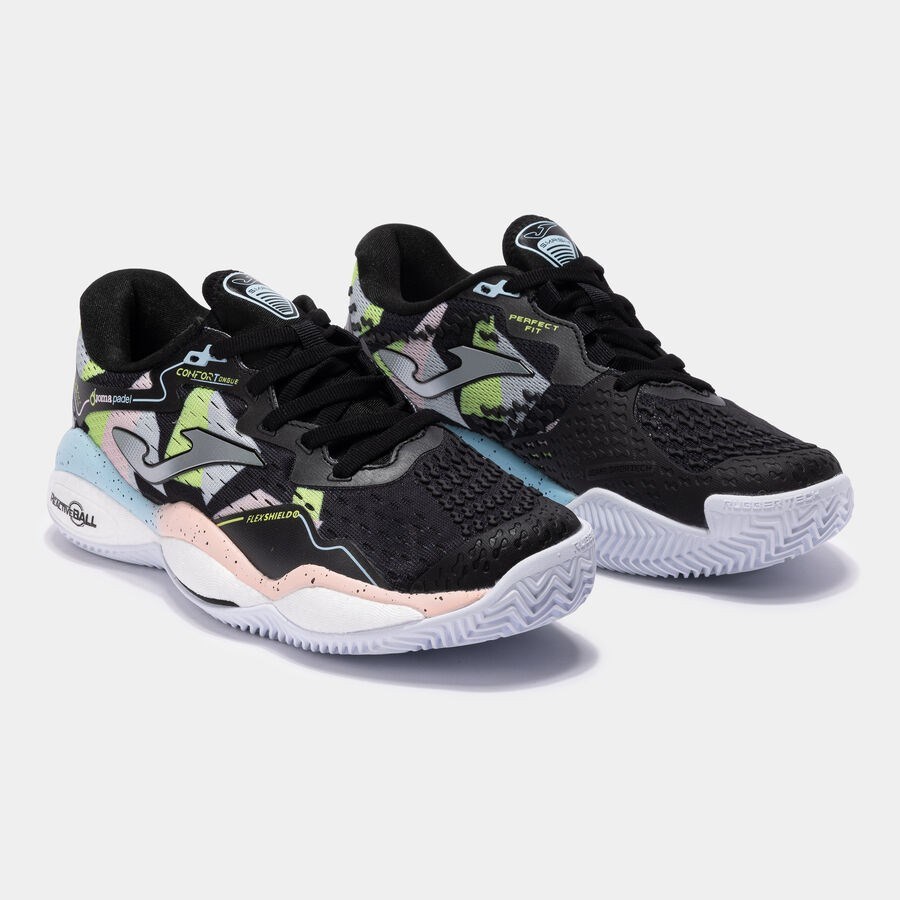 Joma Smash Kadın TSMALW2501C Toprak Kort Tenis & Padel Ayakkabısı - Siyah