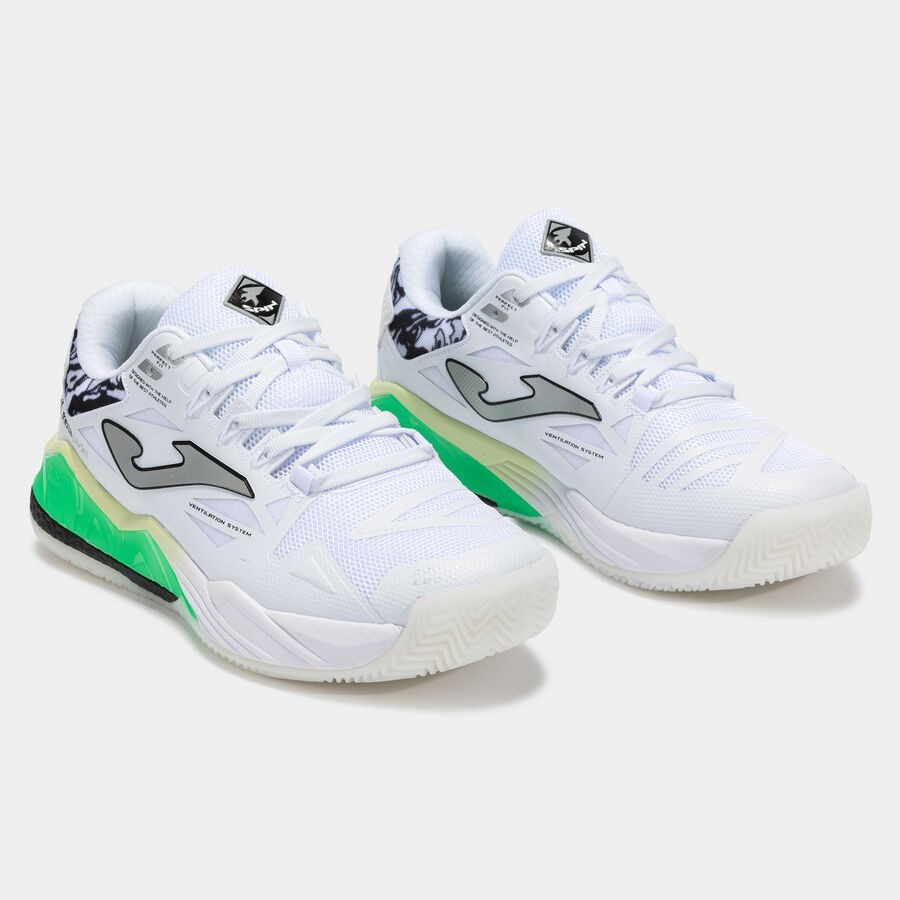 Joma SPIN 2502 Erkek Beyaz Siyah Tenis/Padel Ayakkabısı