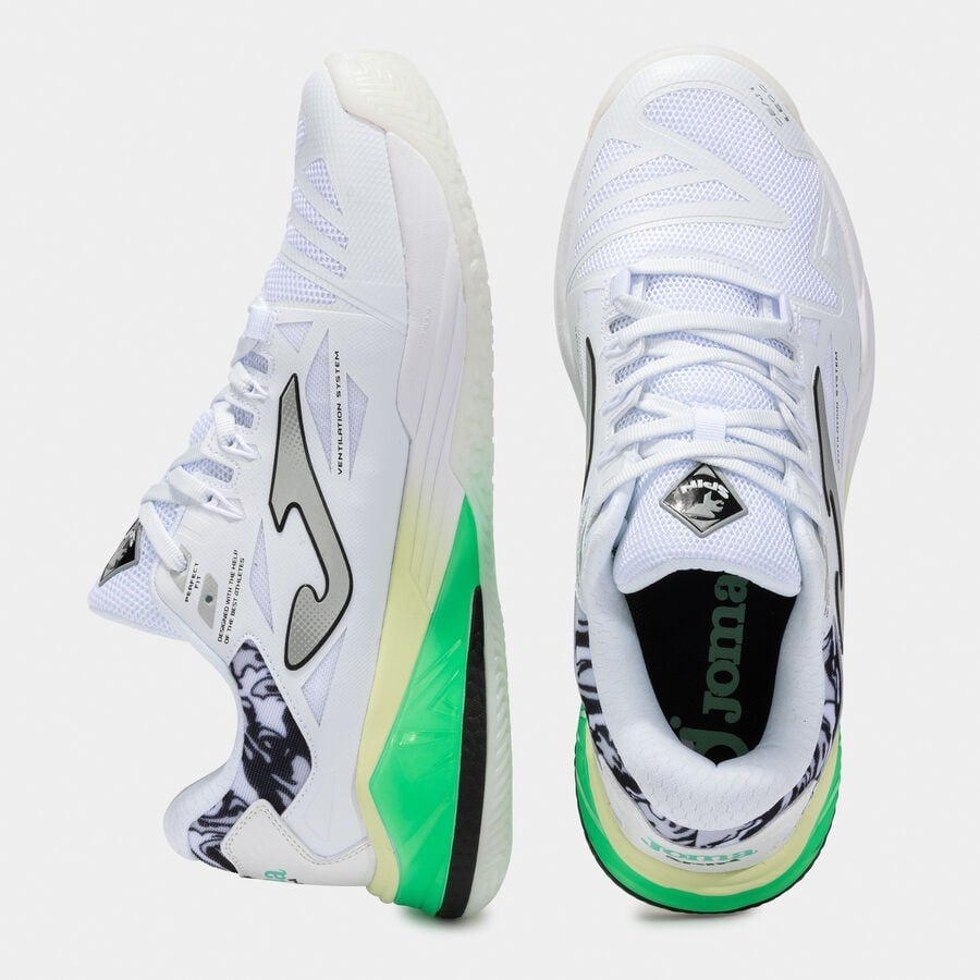 Joma SPIN 2502 Erkek Beyaz Siyah Tenis/Padel Ayakkabısı