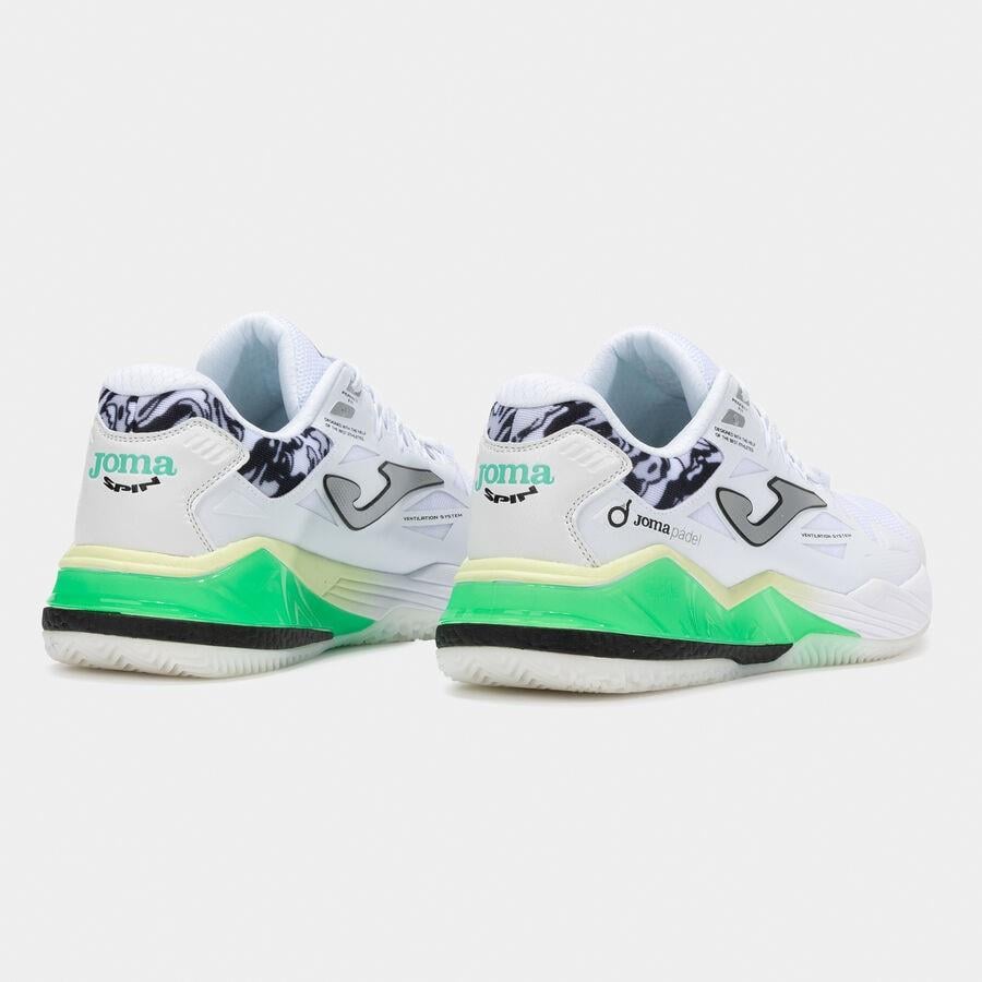 Joma SPIN 2502 Erkek Beyaz Siyah Tenis/Padel Ayakkabısı