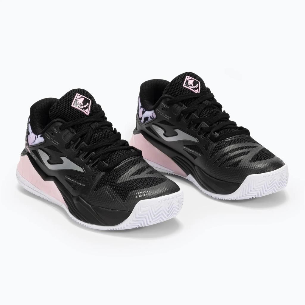Joma Spin Kadın Siyah Toprak - Sert Kort Tenis & Padel Ayakkabısı TSPILS2501OM