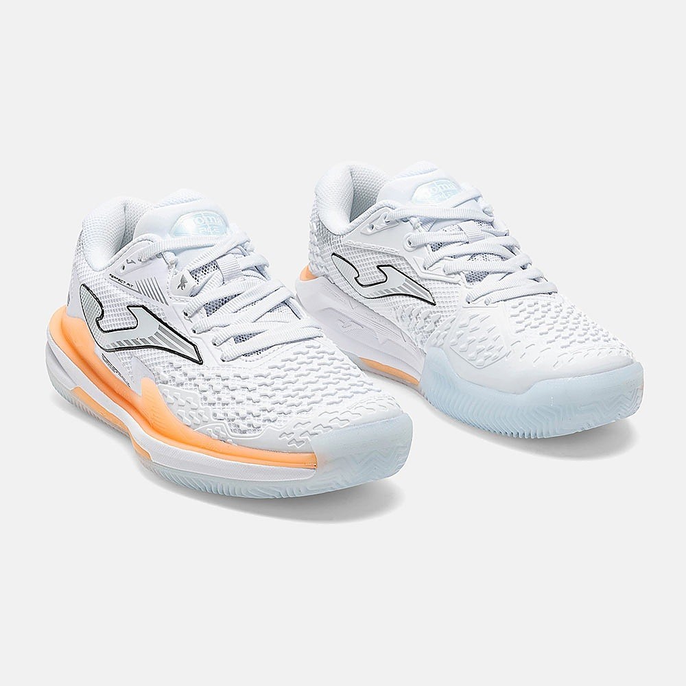 Joma TACELS2632C Ace Toprak Kort Kadın Tenis Ayakkabısı - Beyaz/Turuncu