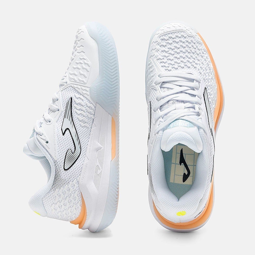 Joma TACELS2632C Ace Toprak Kort Kadın Tenis Ayakkabısı - Beyaz/Turuncu