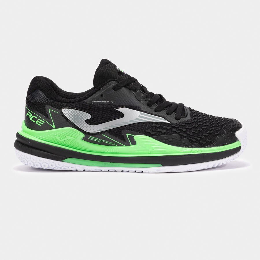 Joma TACEW2501C Ace 2501 Erkek Toprak Kort Siyah Tenis Ayakkabı