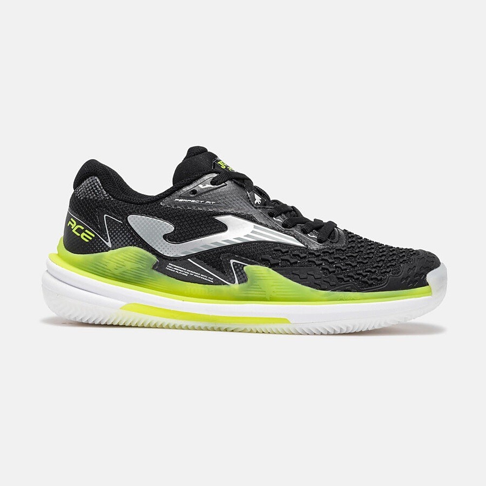 Joma TACLW2601AC Ace Sert & Toprak Kort Kadın Tenis Ayakkabısı - Siyah/Sarı