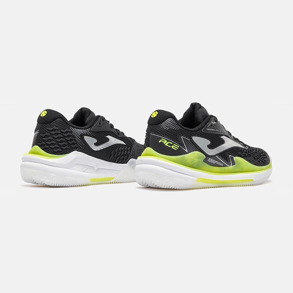 Joma TACLW2601C Ace Toprak Kort Kadın Tenis Ayakkabısı - Siyah/Sarı