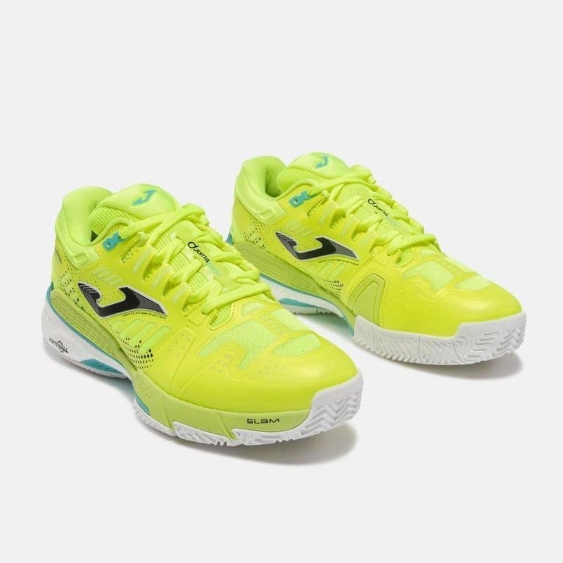 Joma  TCSLAS2609C Slam Classic Unisex Padel Ve Toprak Kort Tenis Ayakkabısı Neon Sarı 