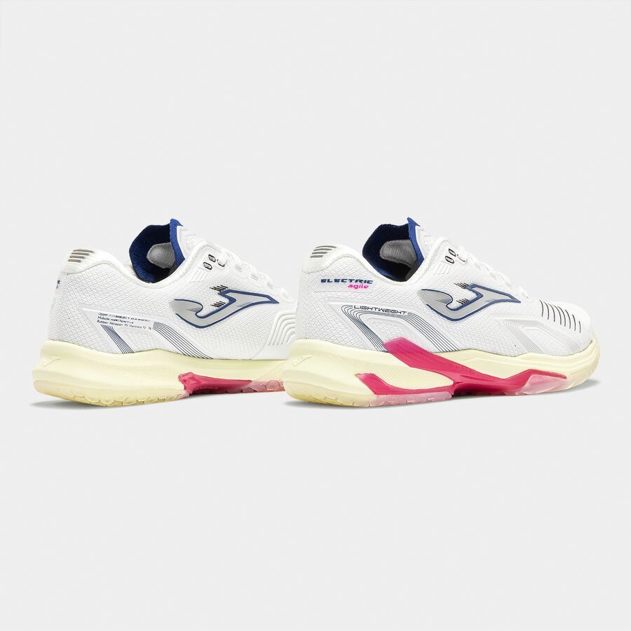 Joma TECLS2602AC Electric Lady Sert & Toprak Kort Kadın Tenis Ayakkabısı - Beyaz/Pembe