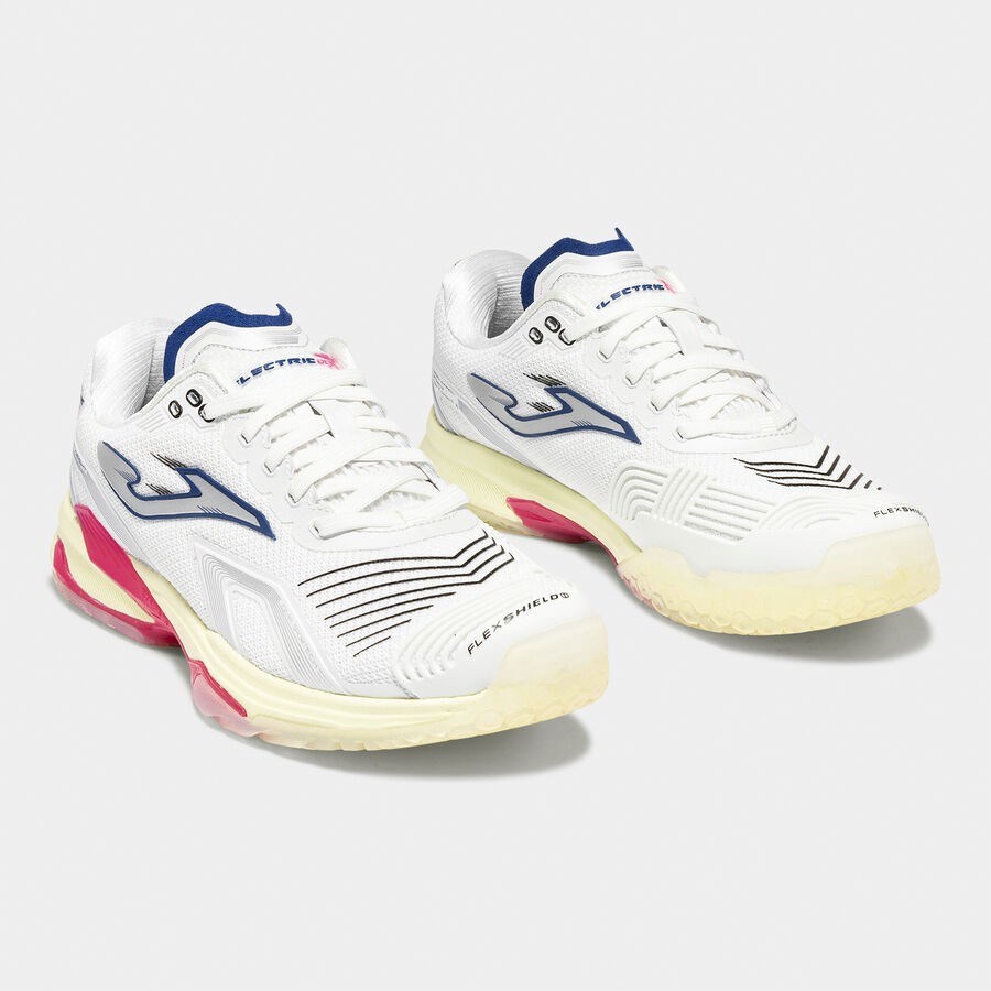 Joma TECLS2602C Electric Lady Toprak Kort Kadın Tenis Ayakkabısı - Beyaz/Pembe