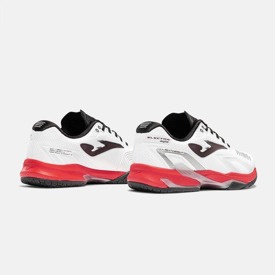 Joma TELCS2632AC Electric Sert & Toprak Kort Erkek Tenis Ayakkabısı - Beyaz/Kırmızı
