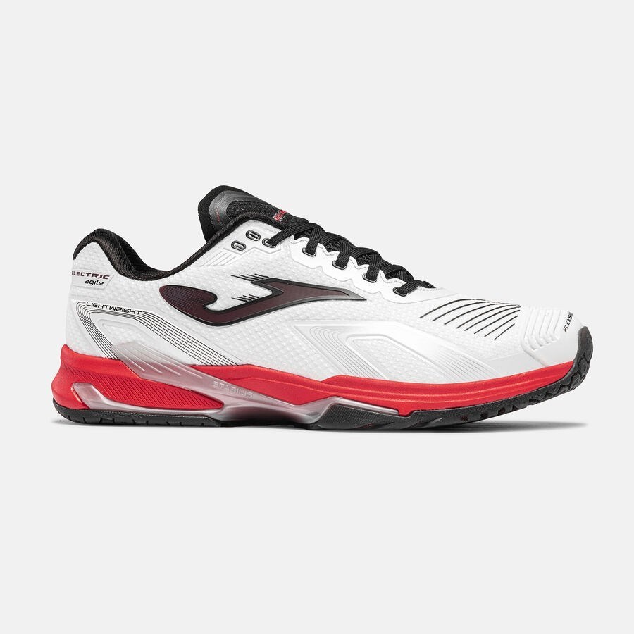 Joma TELCS2632AC Electric Sert & Toprak Kort Erkek Tenis Ayakkabısı - Beyaz/Kırmızı