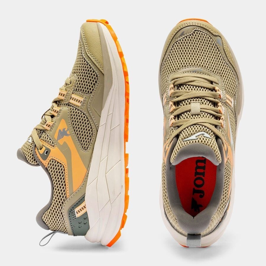 Joma TKSHLS2612 Shock Lady Kadın Outdoor ve Trail Koşu Ayakkabısı - Bej/Turuncu