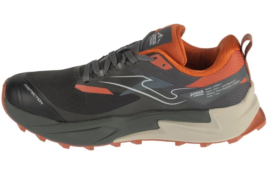 Joma TKSIES2622 Sierra Erkek Trail Koşu Ayakkabısı Siyah Turuncu