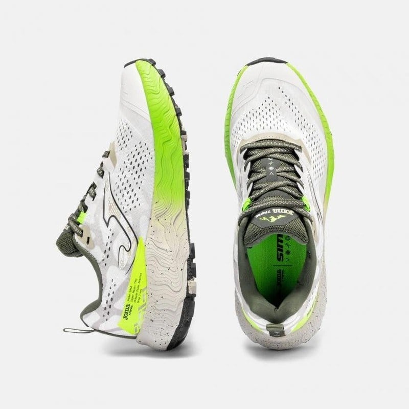 Joma TKSIMS2602 Sima Erkek Trail Koşu Ayakkabısı - Beyaz/Lime