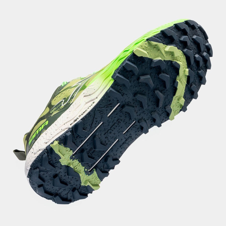 Joma TKSIMS2615 Sima Erkek Trail Koşu Ayakkabısı - Fluo Yeşil/Haki