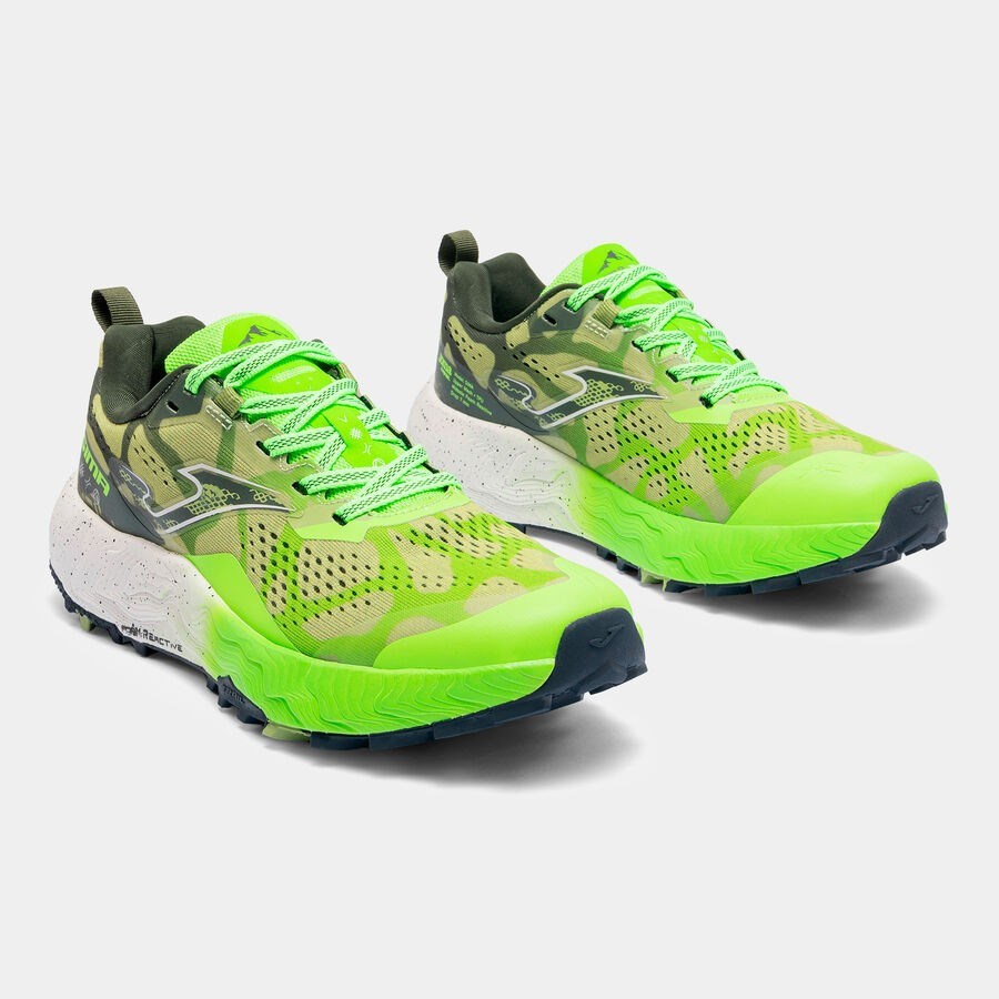 Joma TKSIMS2615 Sima Erkek Trail Koşu Ayakkabısı - Fluo Yeşil/Haki