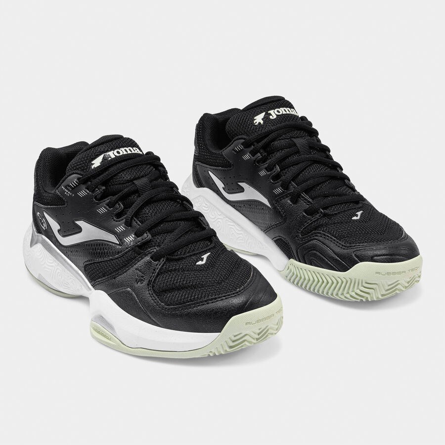 Joma TM10LS2601C Master 1000 Kadın Toprak Kort Tenis & Padel Ayakkabısı Siyah