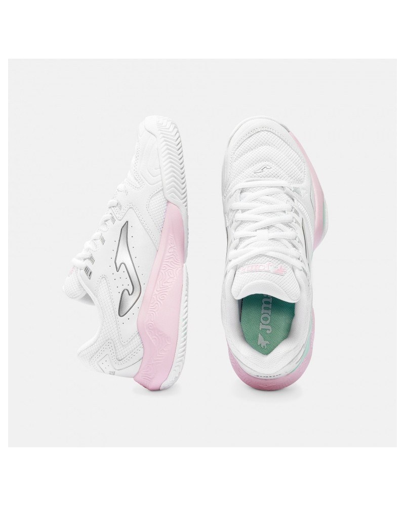 Joma TM10LS2632C Master 1000 Kadın Toprak Kort Tenis & Padel Ayakkabısı Beyaz Pembe