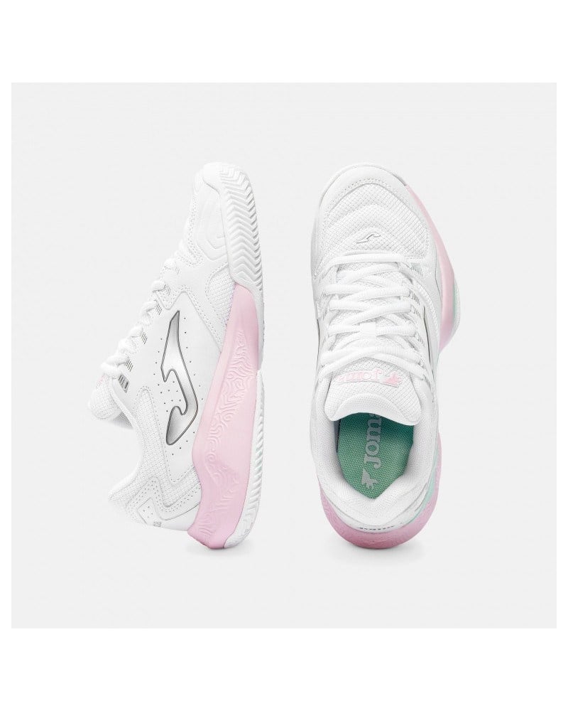 Joma TM10LS2632C Master 1000 Kadın Toprak Kort Tenis & Padel Ayakkabısı Beyaz Pembe
