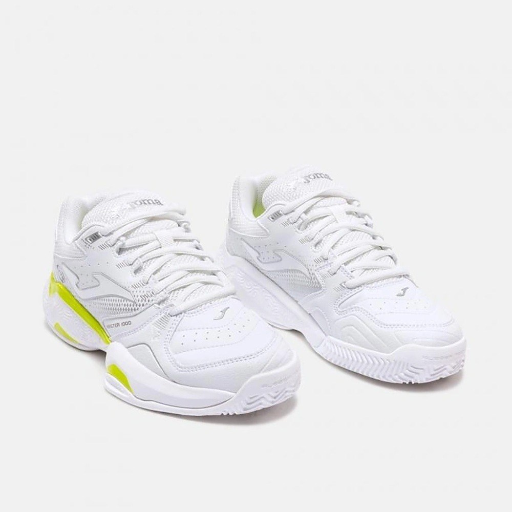 Joma TM10LW2602C Master Toprak Kort Kadın Tenis Ayakkabısı - Beyaz/Sarı
