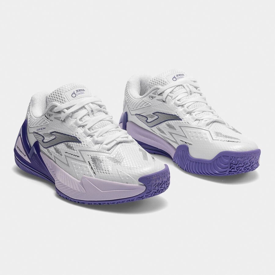Joma TOPLS2602OM Open Lady Toprak Kort Tenis & Padel Kadın Ayakkabısı - Beyaz/Mor
