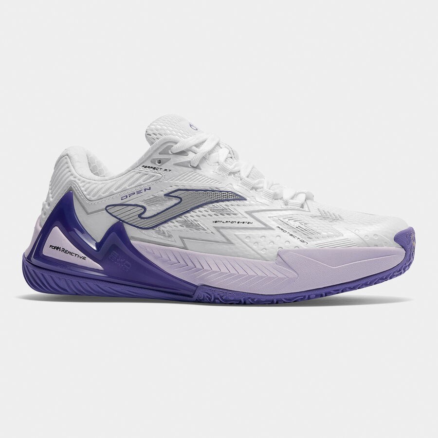 Joma TOPLS2602OM Open Lady Toprak Kort Tenis & Padel Kadın Ayakkabısı - Beyaz/Mor