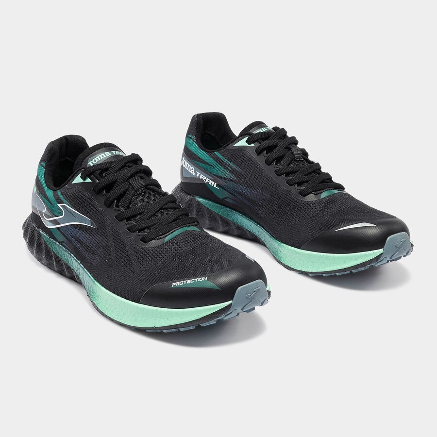 Joma TR-9 Erkek Patika Koşu Ayakkabısı Siyah Yeşil TKTR9S2601