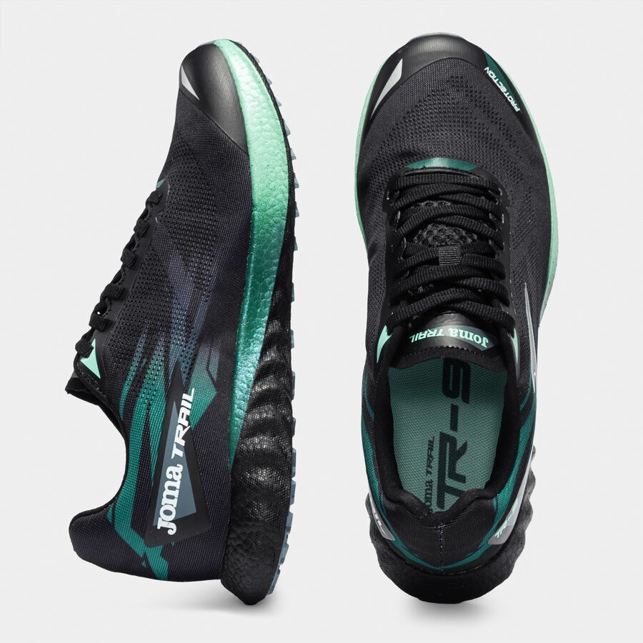 Joma TR-9 Erkek Patika Koşu Ayakkabısı Siyah Yeşil TKTR9S2601