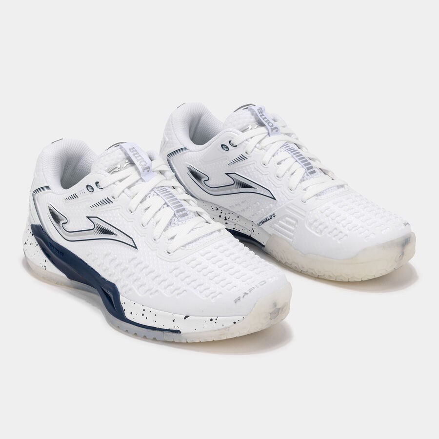 Joma TRALS2602C Rapid Lady Toprak Kort Kadın Tenis Ayakkbısı - Beyaz/Lacivert
