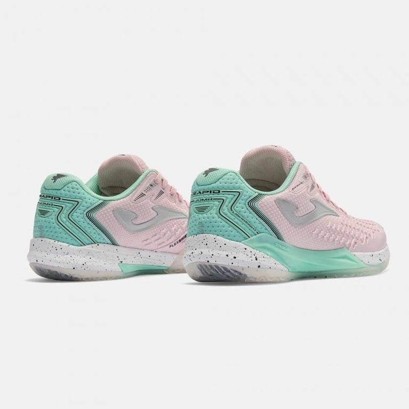 Joma TRALS2613AC Rapid Lady Sert ve Toprak Kort Kadın Tenis Ayakkbısı - Pembe/Yeşil