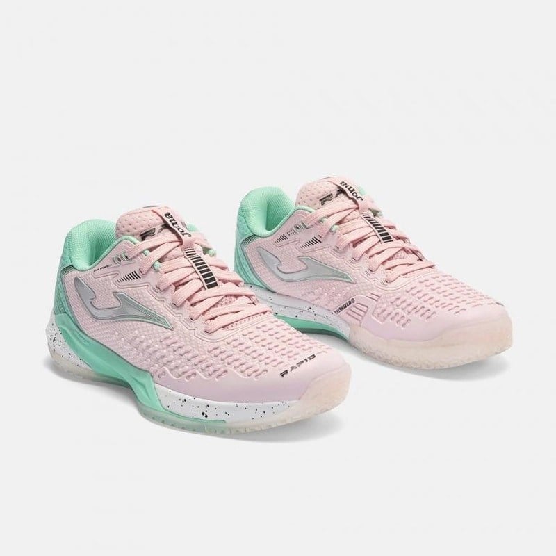 Joma TRALS2613AC Rapid Lady Sert ve Toprak Kort Kadın Tenis Ayakkbısı - Pembe/Yeşil