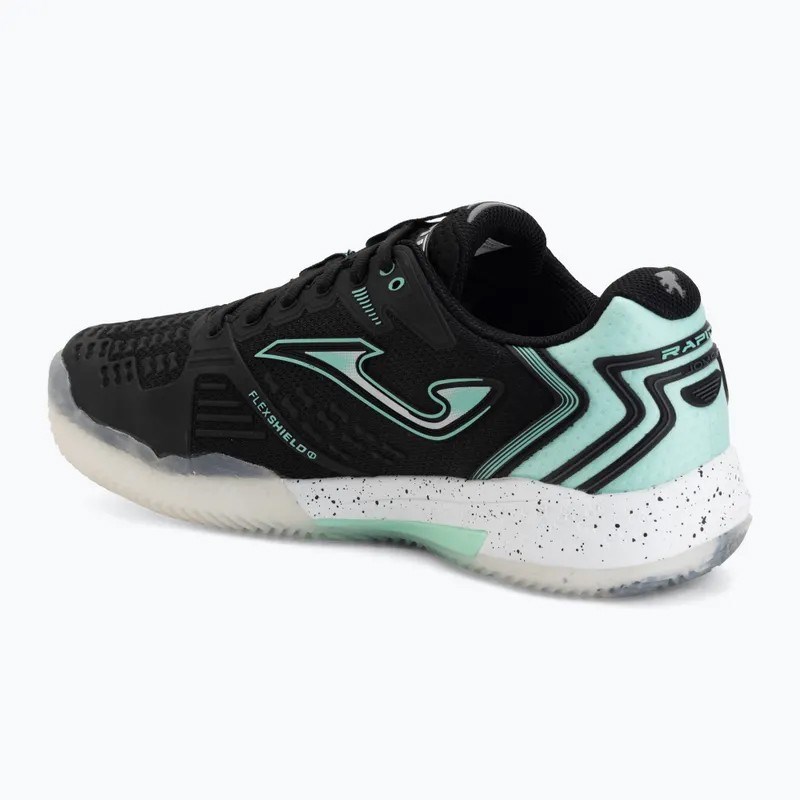 Joma TRAPS2601C Rapid Toprak Kort Erkek Tenis Ayakkabısı - Siyah/Mentol