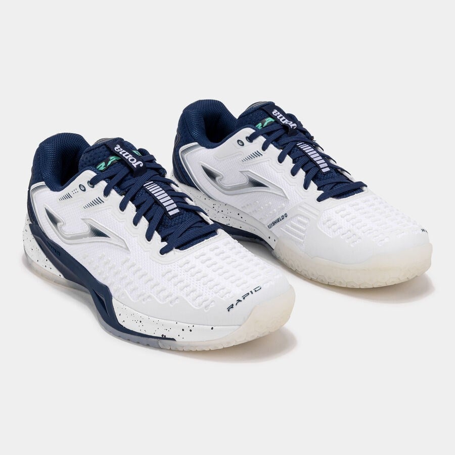 Joma TRAPS2602AC Rapid Sert & Toprak Kort Erkek Tenis Ayakkabısı - Beyaz/Lacivert