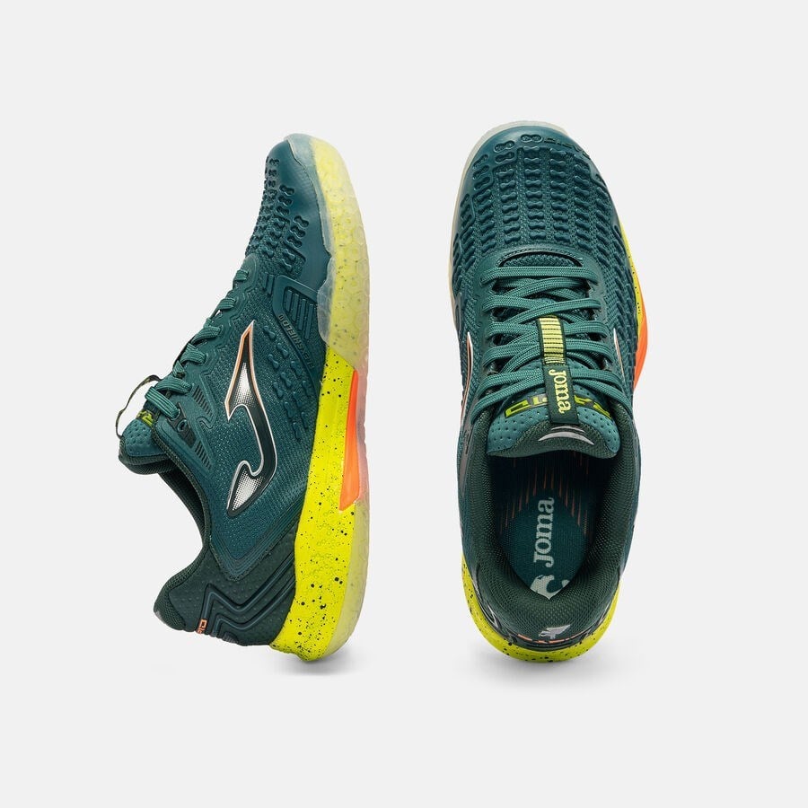 Joma TRAPS2617AC Rapid Sert & Toprak Kort Tenis Ayakkabısı Erkek - Yeşil/Sarı