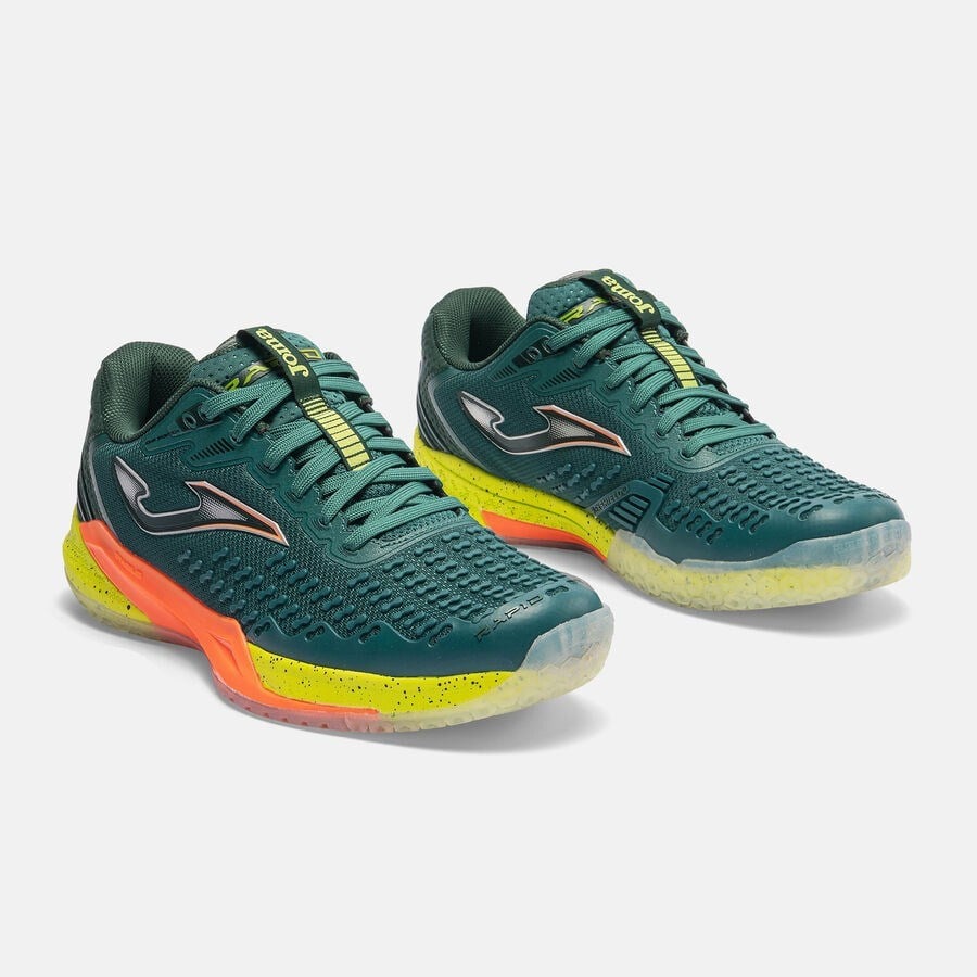 Joma TRAPS2617AC Rapid Sert & Toprak Kort Tenis Ayakkabısı Erkek - Yeşil/Sarı