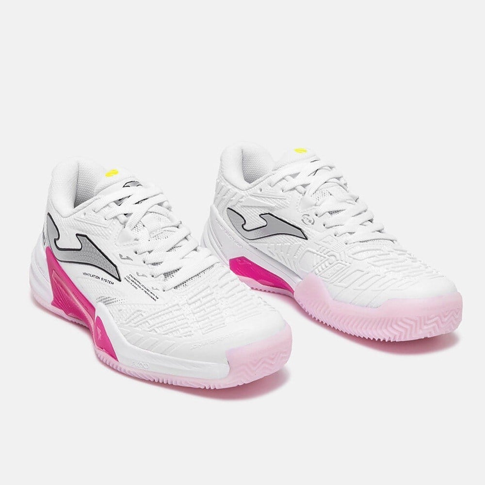 Joma TROLLW2602AC Roland Sert & Toprak Kort Kadın Tenis Ayakkabısı - Beyaz/Pembe