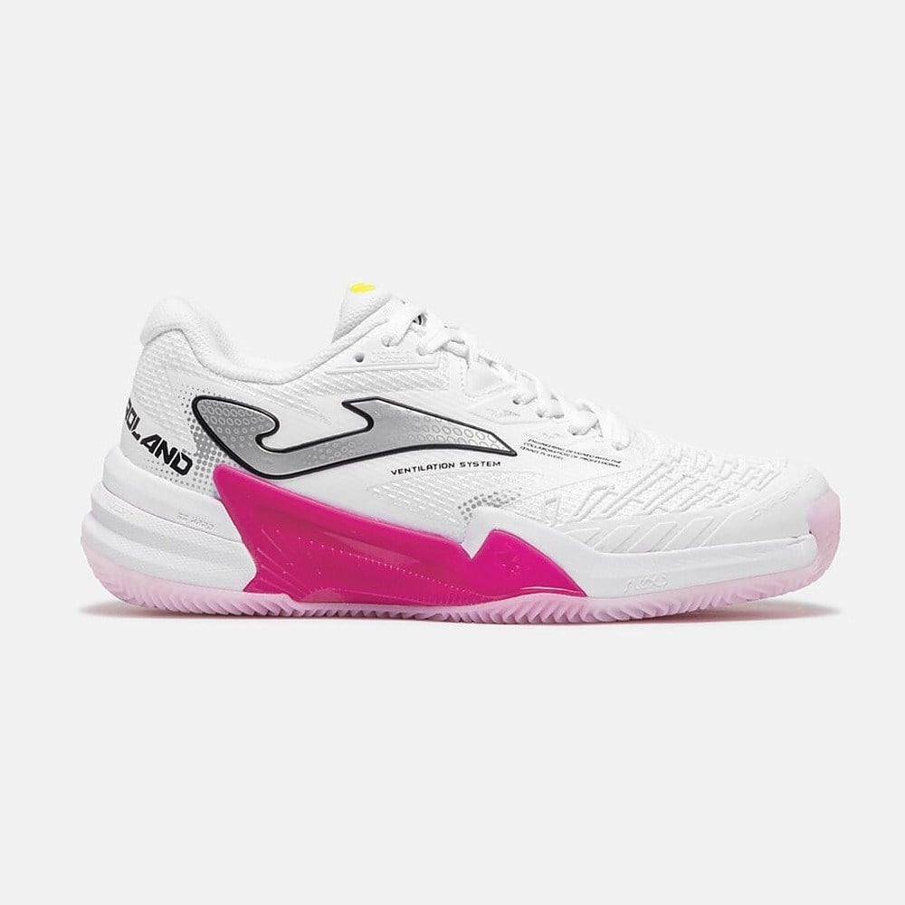 Joma TROLLW2602AC Roland Sert & Toprak Kort Kadın Tenis Ayakkabısı - Beyaz/Pembe