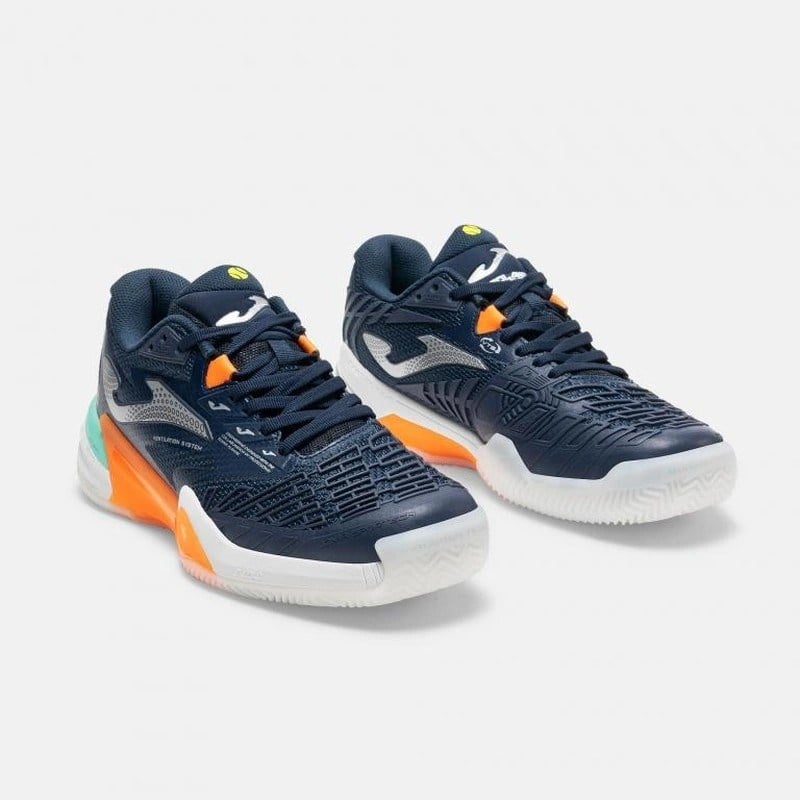 Joma TROLS2603AC Roland Sert & Toprak Kort Erkek Tenis Ayakkabısı - Lacivert/Turuncu