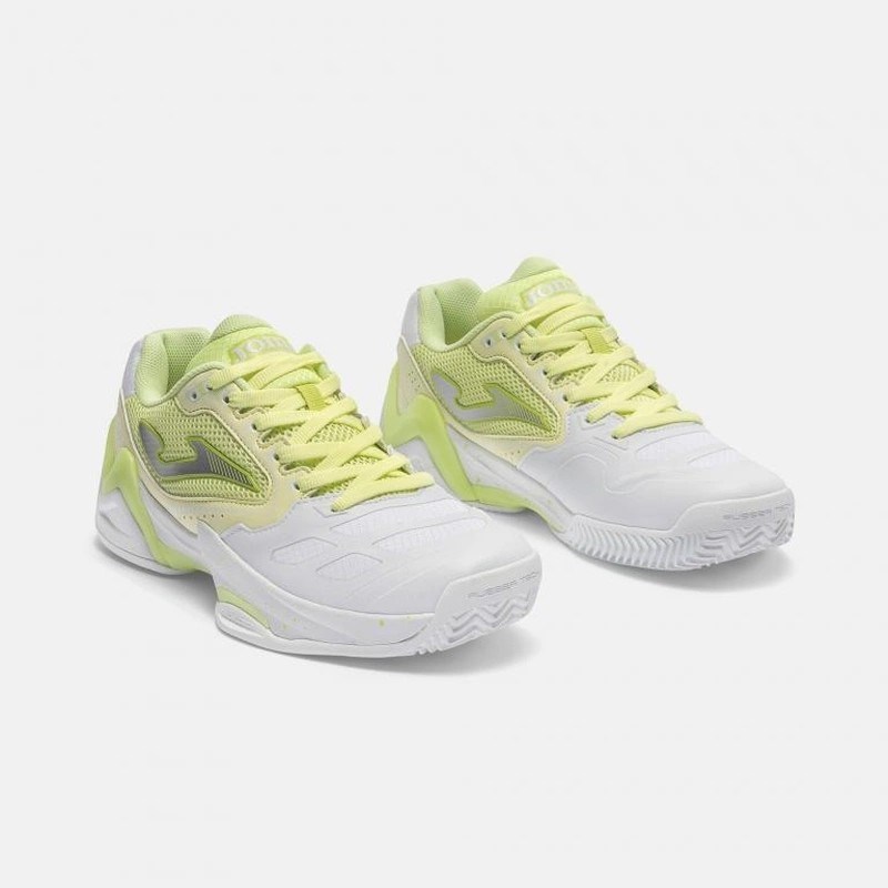 Joma TSELS2611AC Set Lady Sert Kort Kadın Tenis Ayakkabısı Beyaz/Lime