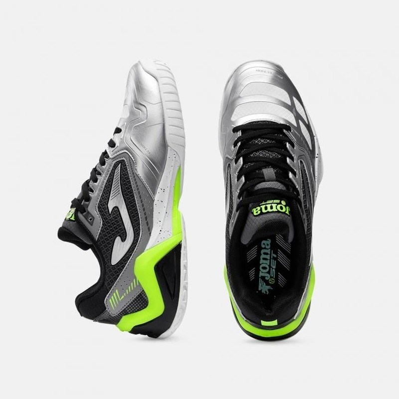 Joma TSETS2612C SET Toprak Kort Erkek Tenis Ayakkabısı Gümüş/Siyah