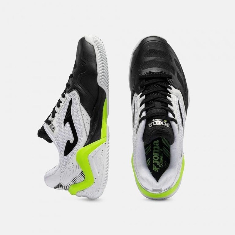 Joma TSETS2632AC SET Sert Kort Erkek Tenis Ayakkabısı Siyah/Beyaz