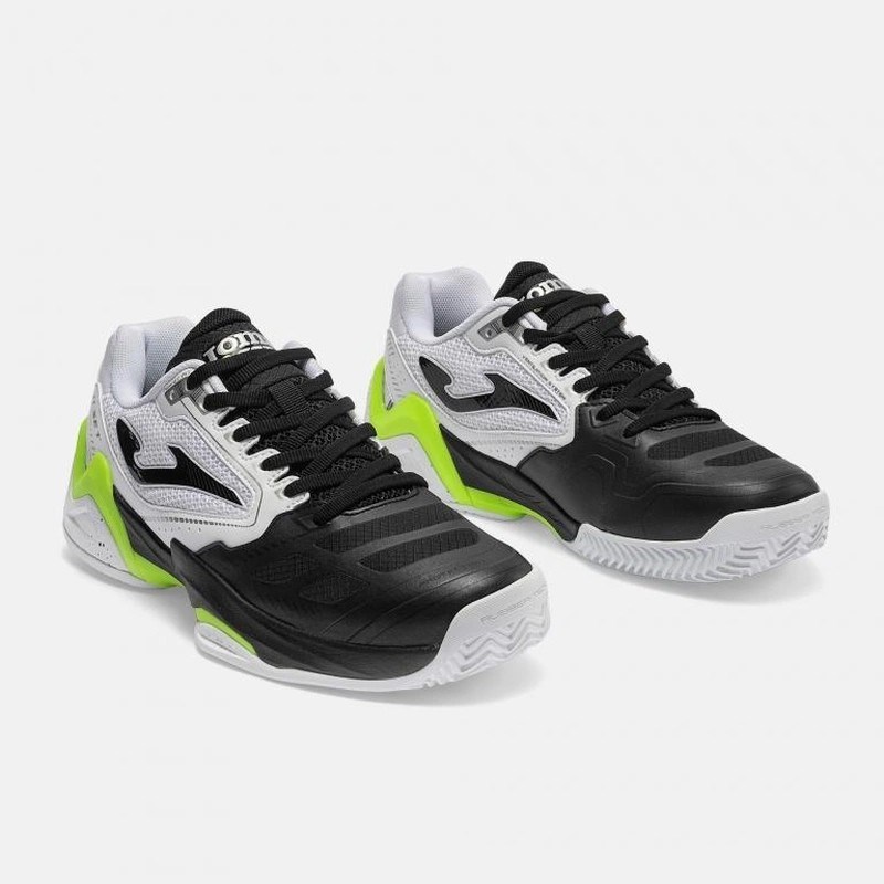 Joma TSETS2632C SET Toprak Kort Erkek Tenis Ayakkabısı Siyah/Beyaz