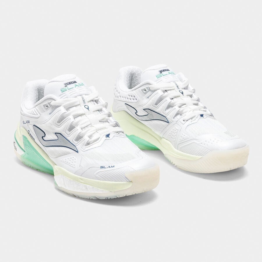 Joma TSLALS2602OM Slam Kadın Padel Ayakkabısı Beyaz/Yeşil