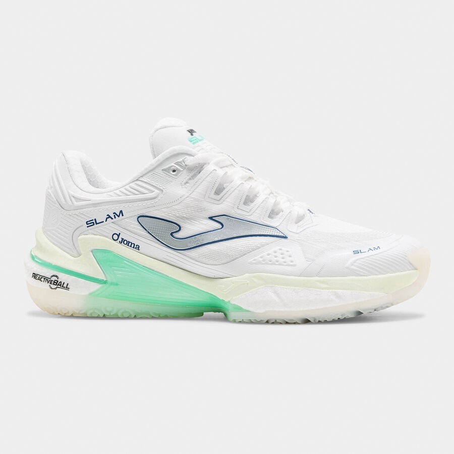 Joma TSLALS2602OM Slam Kadın Padel Ayakkabısı Beyaz/Yeşil