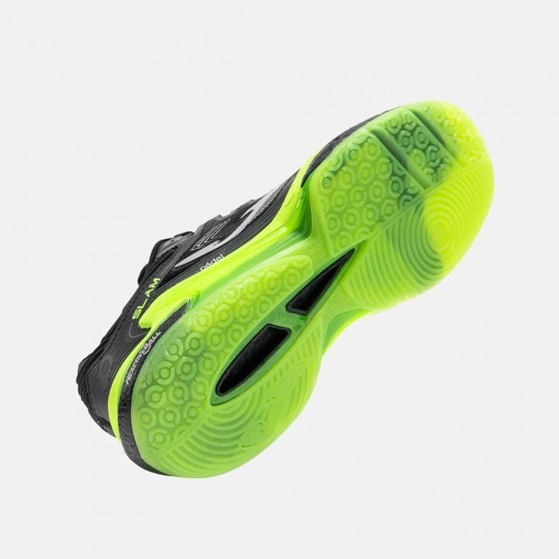 Joma TSLAMS2601OM Slam Erkek Padel Ayakkabısı Siyah/Neon Yeşil